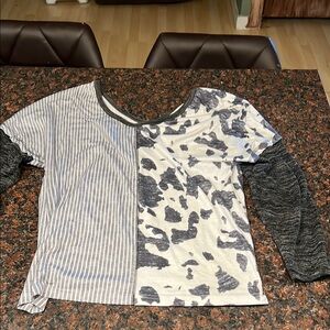 Patchwork Long Sleeve Top